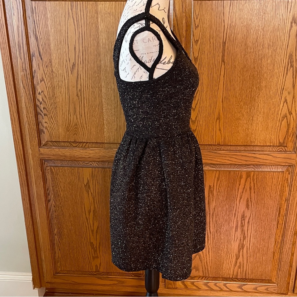 Love…Ady Black Sparkle Fit & Flare Party Dress Small Made in USA - Picture 5 of 8